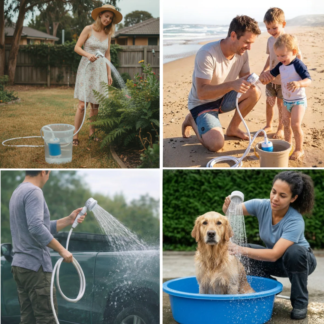 Aquvanta™ Portable Water Pump: Kit with Hose & Nozzle