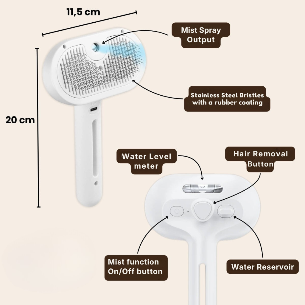 SteamiBrush™ | Professional Pet Grooming Brush