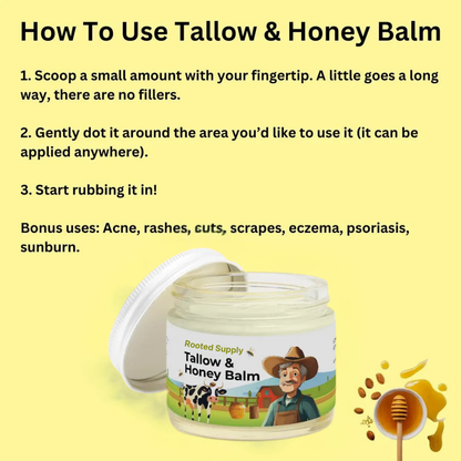 Rooted Supply™ Tallow & Honey Balm
