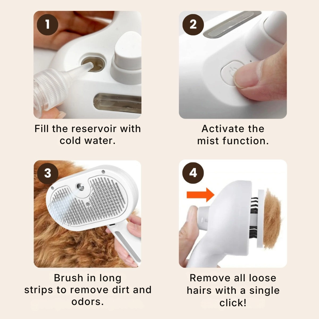 SteamiBrush™ | Professional Pet Grooming Brush