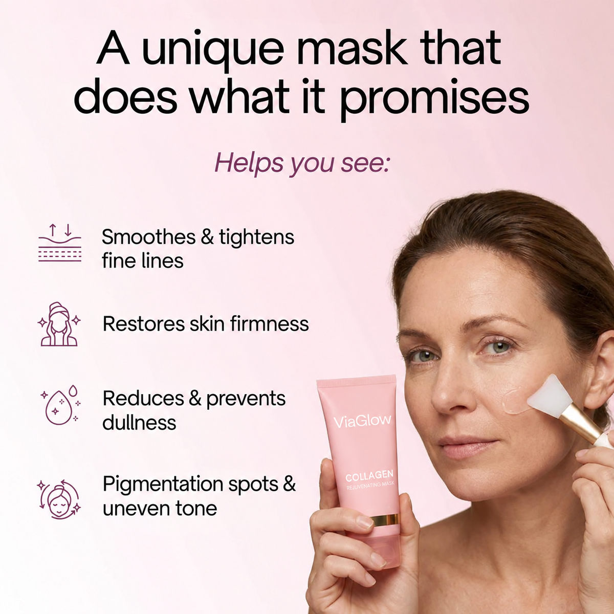 ViaGlow™ Bio-Collagen Mask + Brush