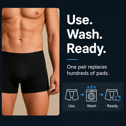 DryFit™ Leak-Proof Boxer Briefs for Men