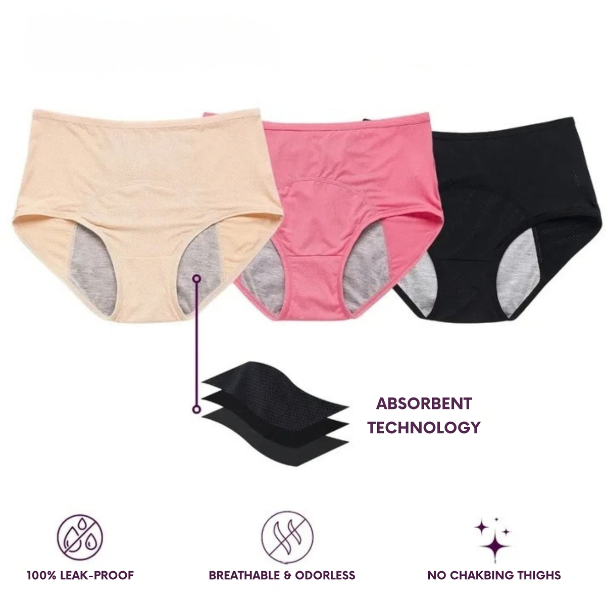 FemmeDry™ Leakproof Underwear (5-Pack)