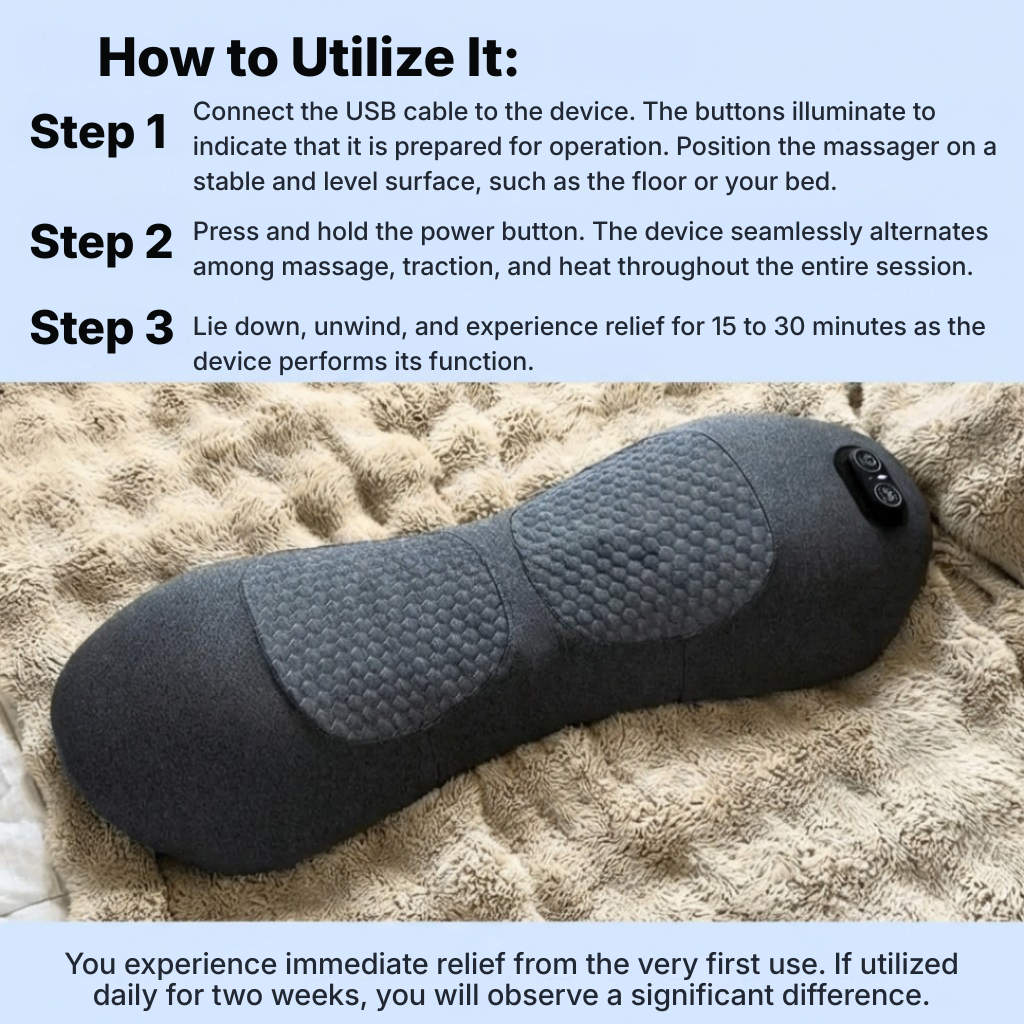 SpineFlex™ 3-in-1 Back Massager | Supports Spinal Comfort & Relaxation
