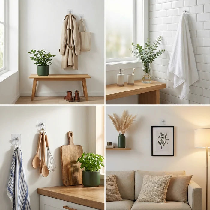 SureHook™ Wall hooks with patented grip – no holes, no marks