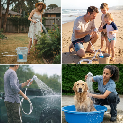 Aquvanta™ Portable Water Pump: Kit with Hose & Nozzle