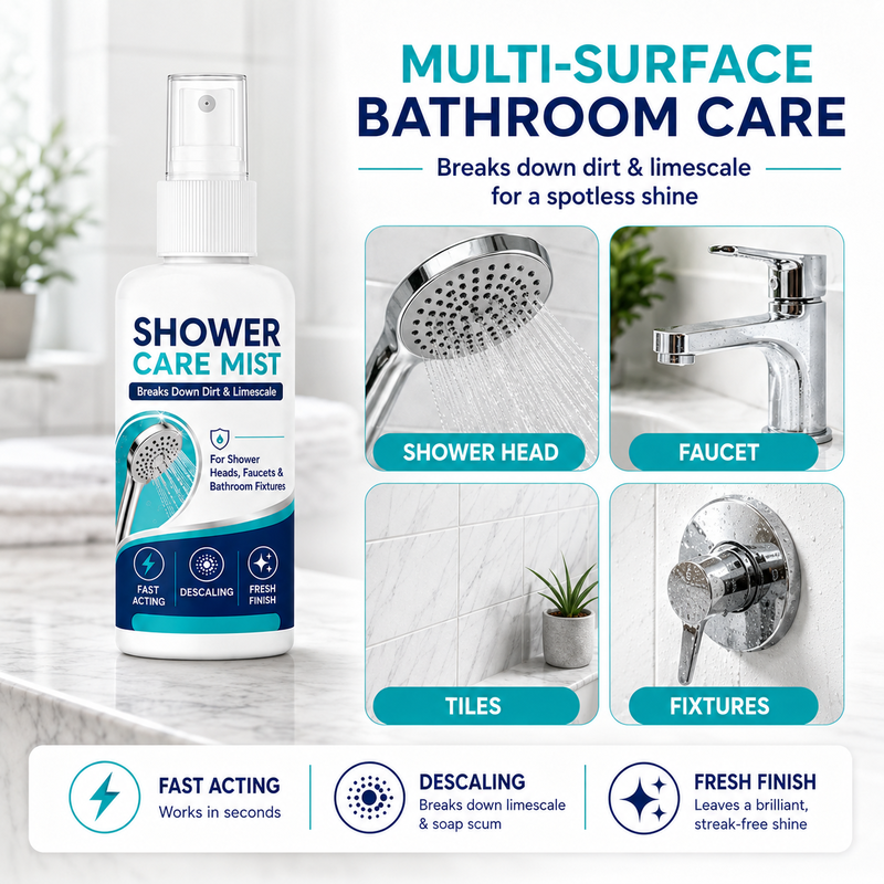 LimeAway™ Fast-acting limescale remover in spray form for shower heads and faucets